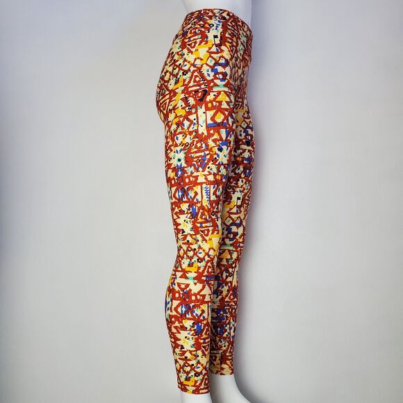 NEW LuLaRoe Yellow Red Floral Leggings - Picture 2 of 9